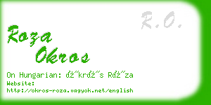 roza okros business card